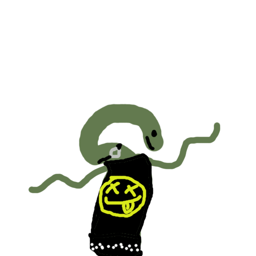 Poorly drawn goth eel